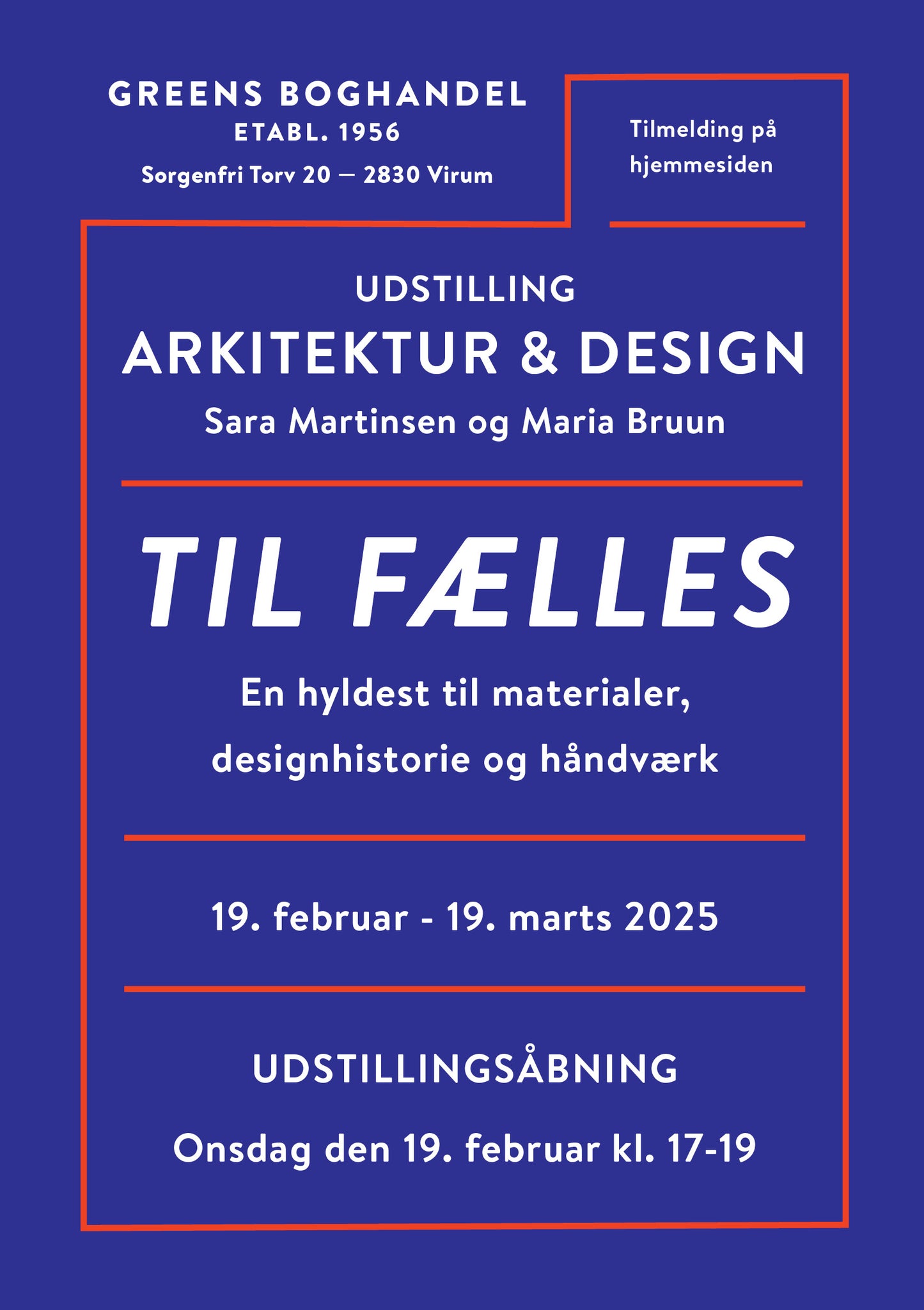 EVENT 19. februar: Udstillingsåbning 'Til fælles - en hyldest til materialer, designhistorie og håndværk'