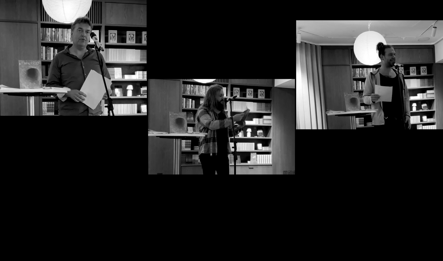 Oplæsning af digte fra tre hvedekornspoeter