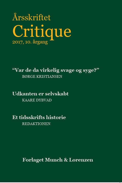 Årsskriftet Critique X