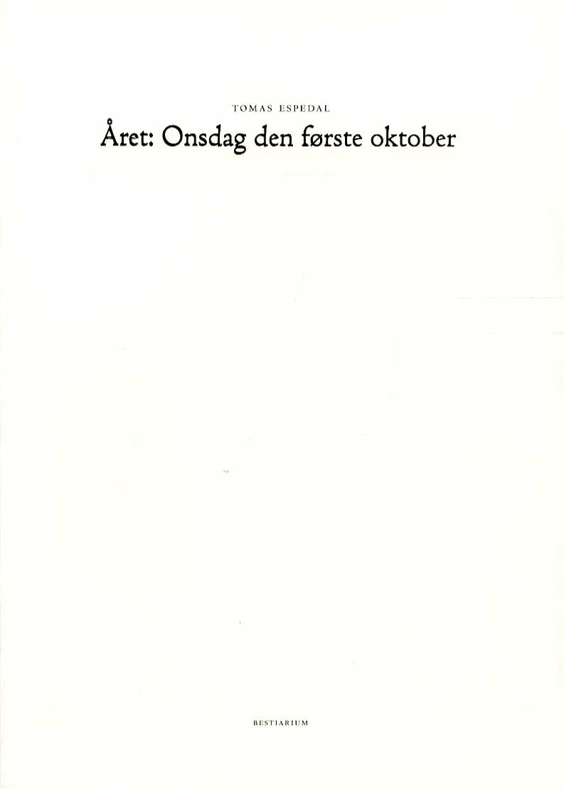 Året: Onsdag den første oktober