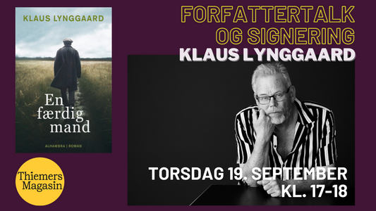 19. september: Forfattertalk og signering: Klaus Lynggaard