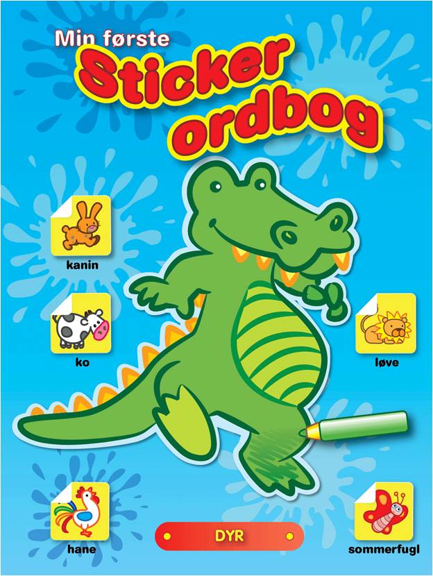 Min første stickerordbog: Dyr