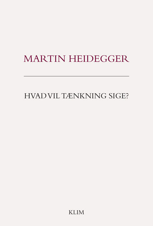 Hvad vil tænkning sige?