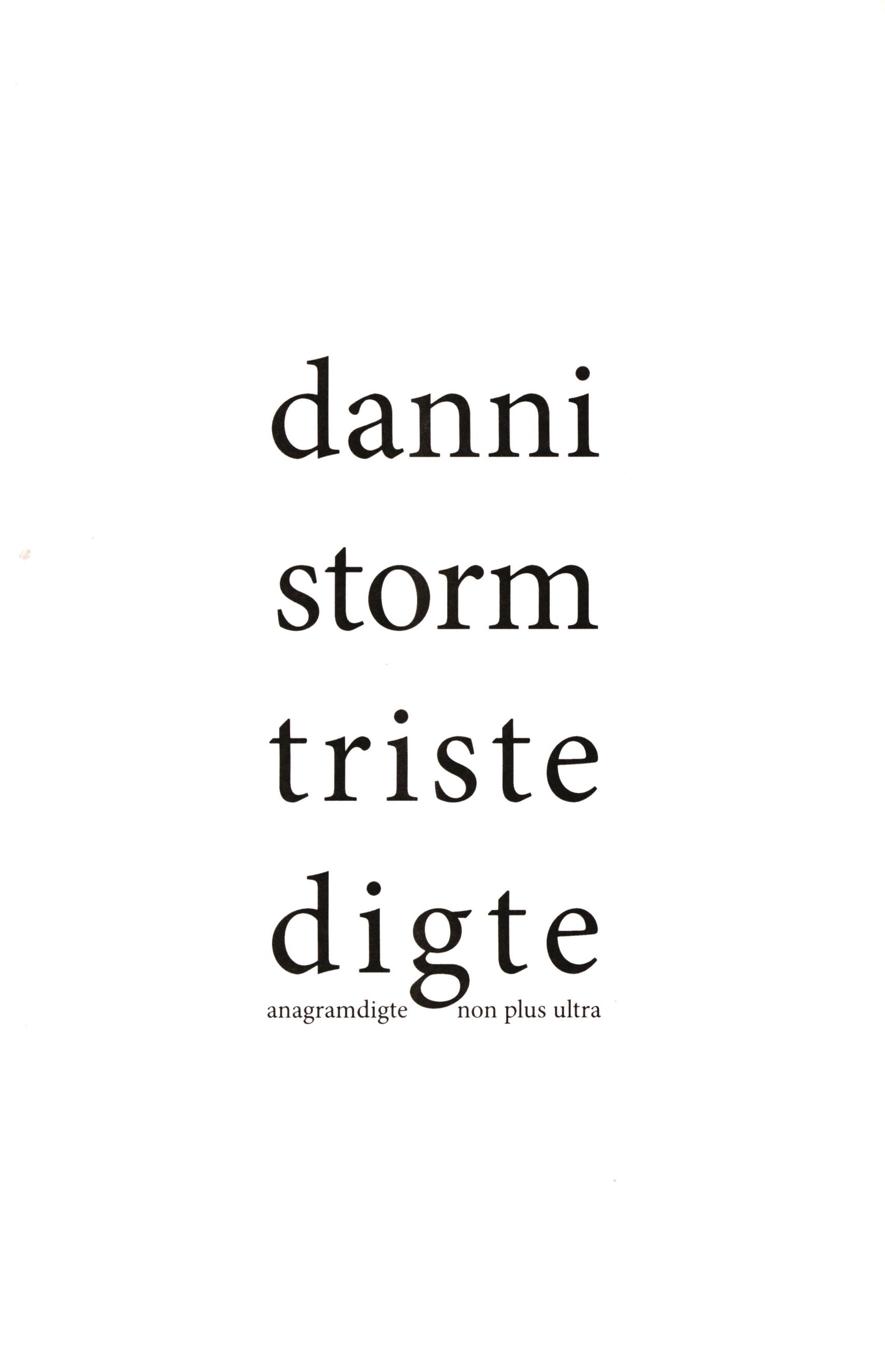 Triste digte