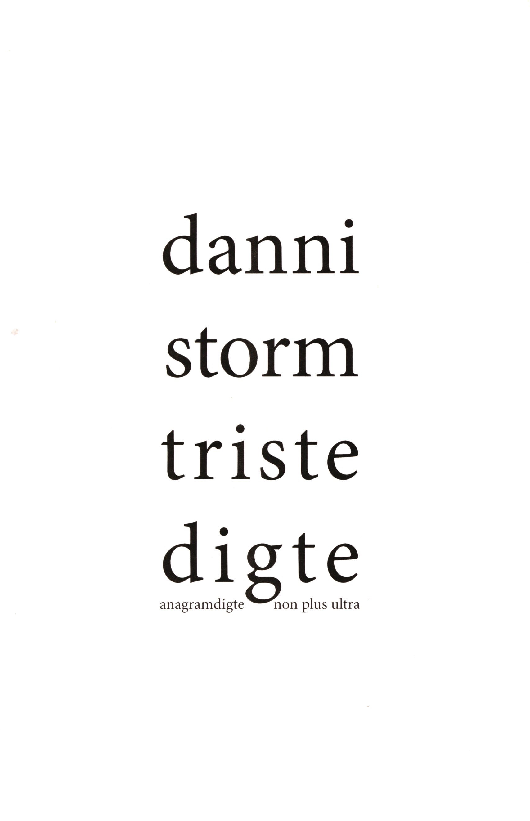 Triste digte