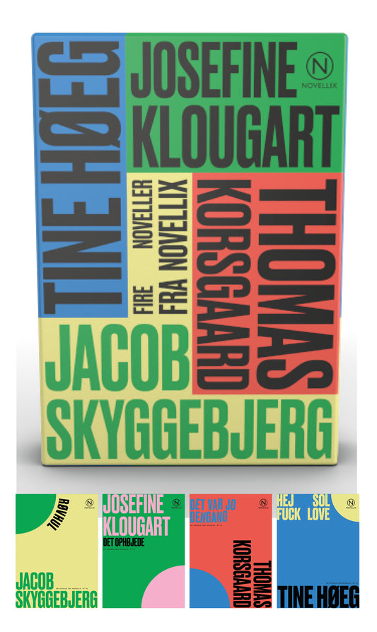 Gaveæske med fire noveller af Klougart, Korsgaard, Høeg & Skyggebjerg