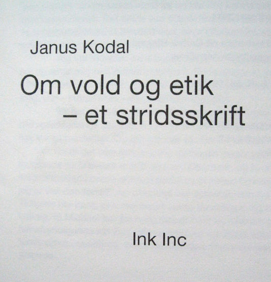 Om vold og etik
